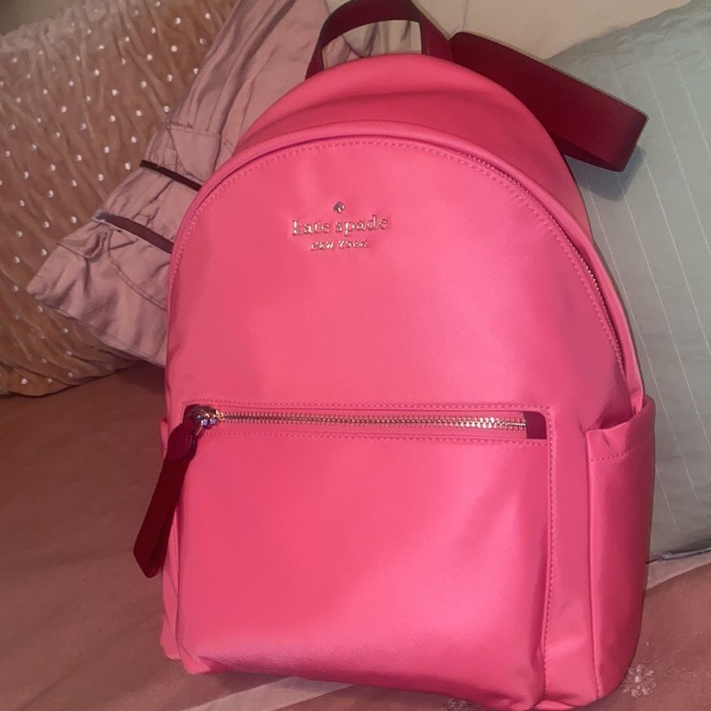 Kate ♠️ Spade Deep Dahli Chelsea Backpack! - Picture 4 of 12
